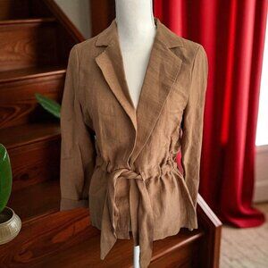 SCOTCH & SODA Raffia Town Paradise Social Belted Jacket Blazer Size Small